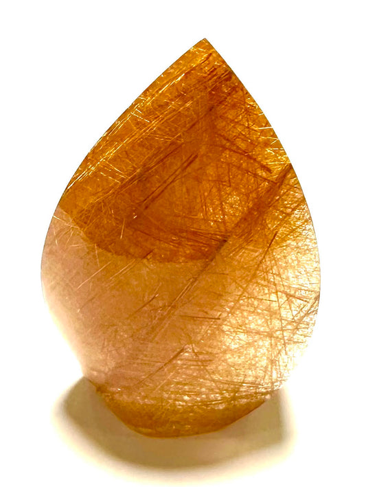 Collector Grade Golden Rutilated Quartz Flame Master Carved by Ney #NC7953