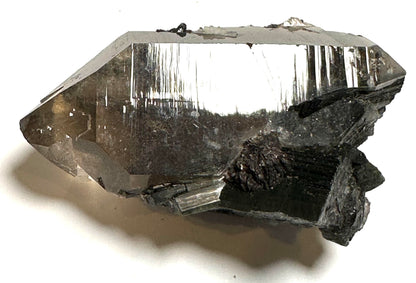 Natural Collector Grade Elestial Smoky Quartz with Green Tourmaline from Brazil 32grams #NC7939