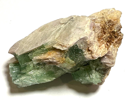 Natural Green Tourmaline in Creamy White Mica from Brazil 32 grams #NC7941