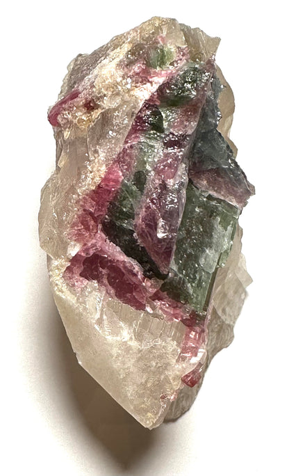 Natural Collector Grade Watermelon Tourmaline in Smoky Quartz from Brazil 96 gm, #NC7942