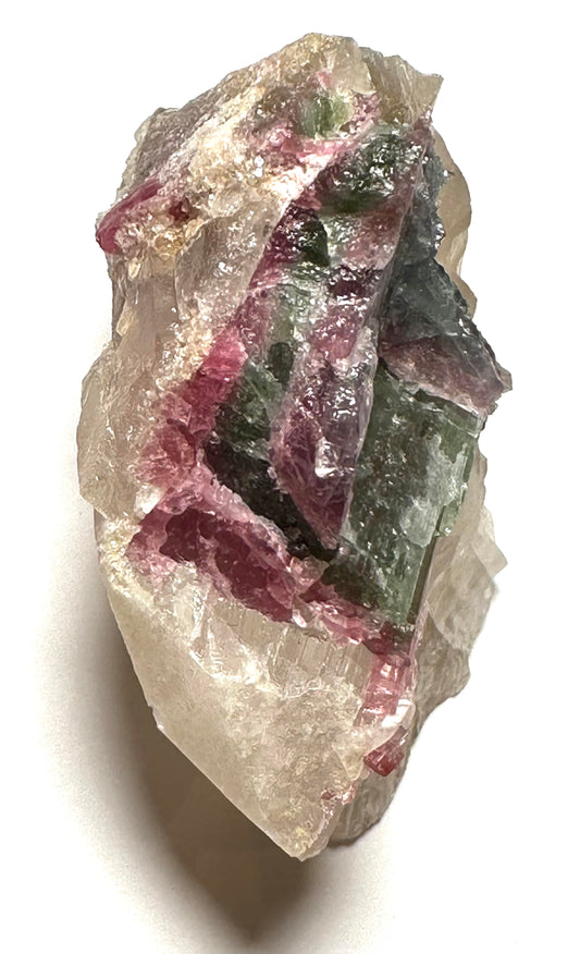 Natural Collector Grade Watermelon Tourmaline in Smoky Quartz from Brazil 96 gm, #NC7942