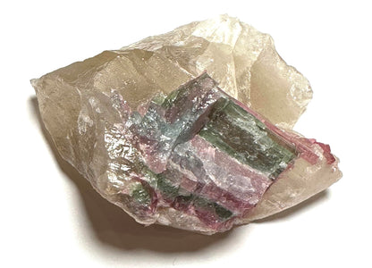 Natural Collector Grade Watermelon Tourmaline in Smoky Quartz from Brazil 96 gm, #NC7942