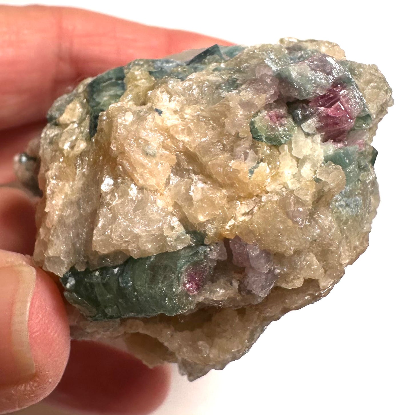 Collector Grade Watermelon Tourmaline in Quartz from Brazil Natural Mineral Specimen 160 Grams #NC7934