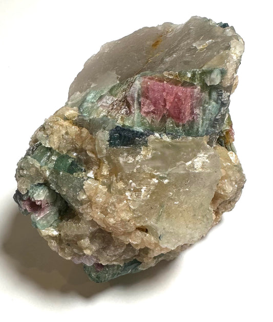 Collector Grade Watermelon Tourmaline in Quartz from Brazil Natural Mineral Specimen 160 Grams #NC7934