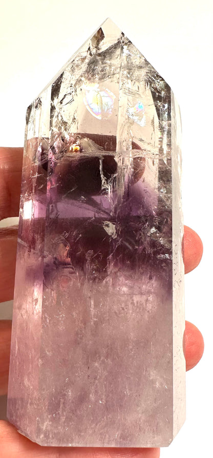 Bahia Amethyst Tower with Extraordinary "Oil Slick" Rainbows 1¾" x 1⅛" #NC7929