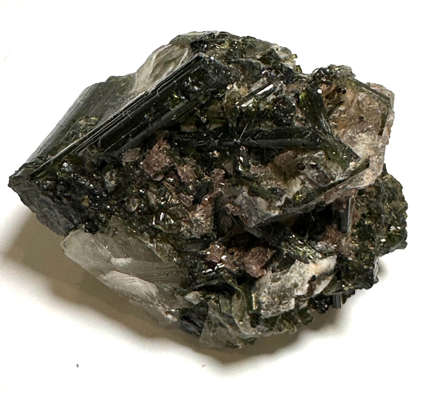 Natural Collector Grade Green Tourmaline in Quartz Crystal from Brazil #NC7936