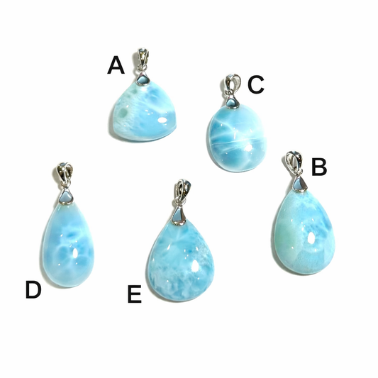 Larimar Pendant for Sterling Silver Drop Bail NC7716