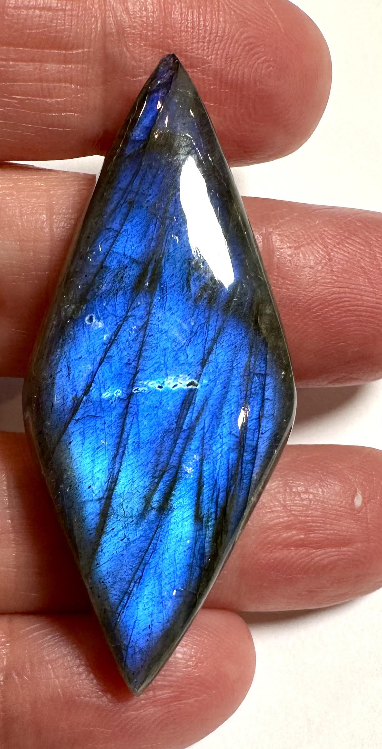 AAA Midnight Blue Labradorite Diamond Cabochon 22 x 52mm - SP7828