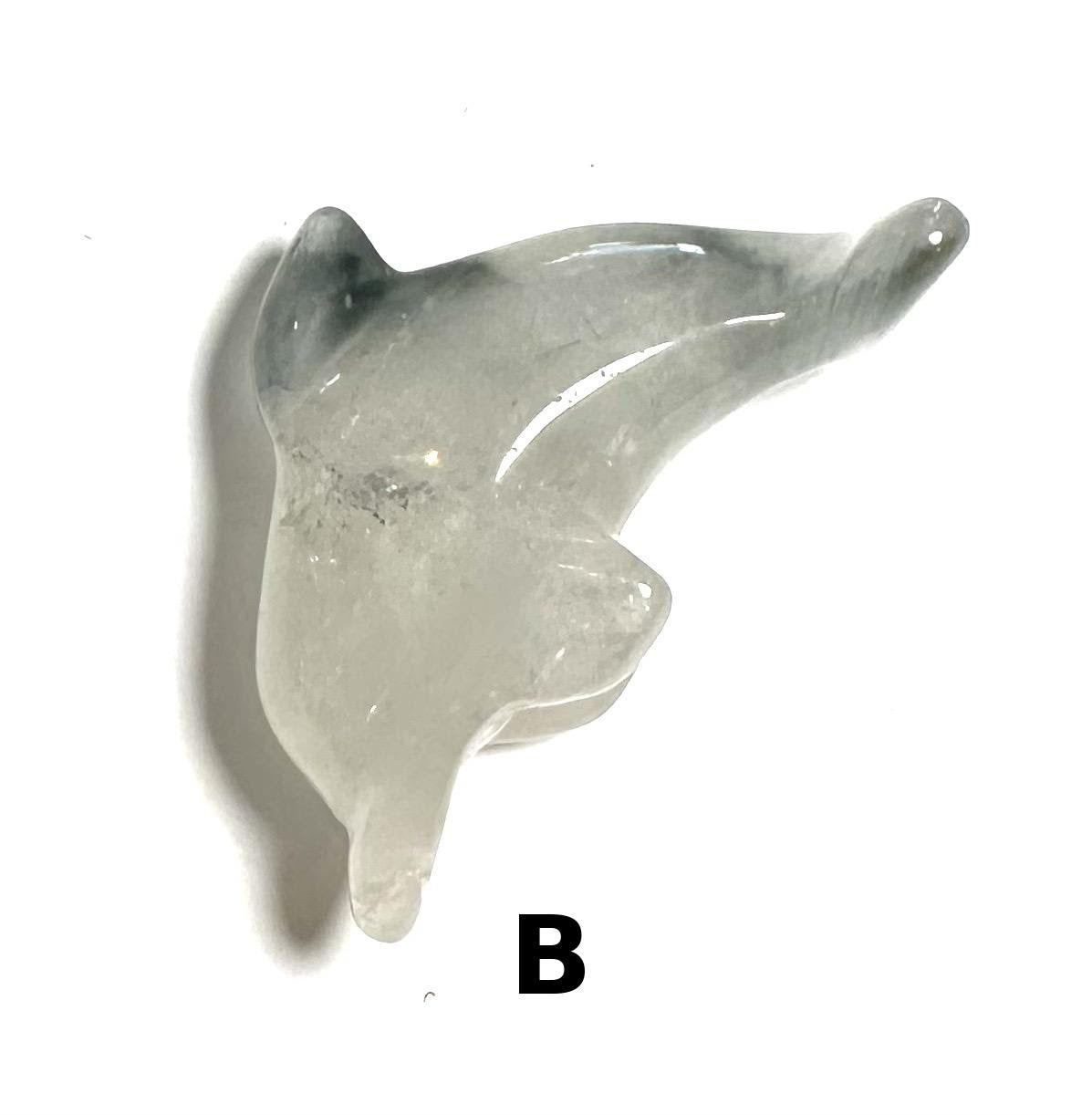 Blue Tara Quartz Dolphin Pocket Buddy – Brazil 1 3/4" long NC7731