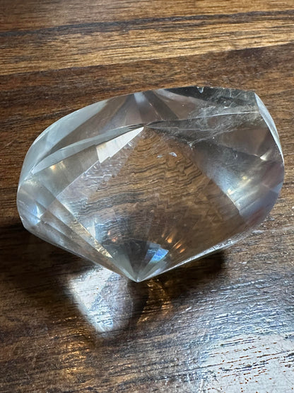 Faceted Lemurian Quartz Jewel from Brazil 114 grams #NC7959