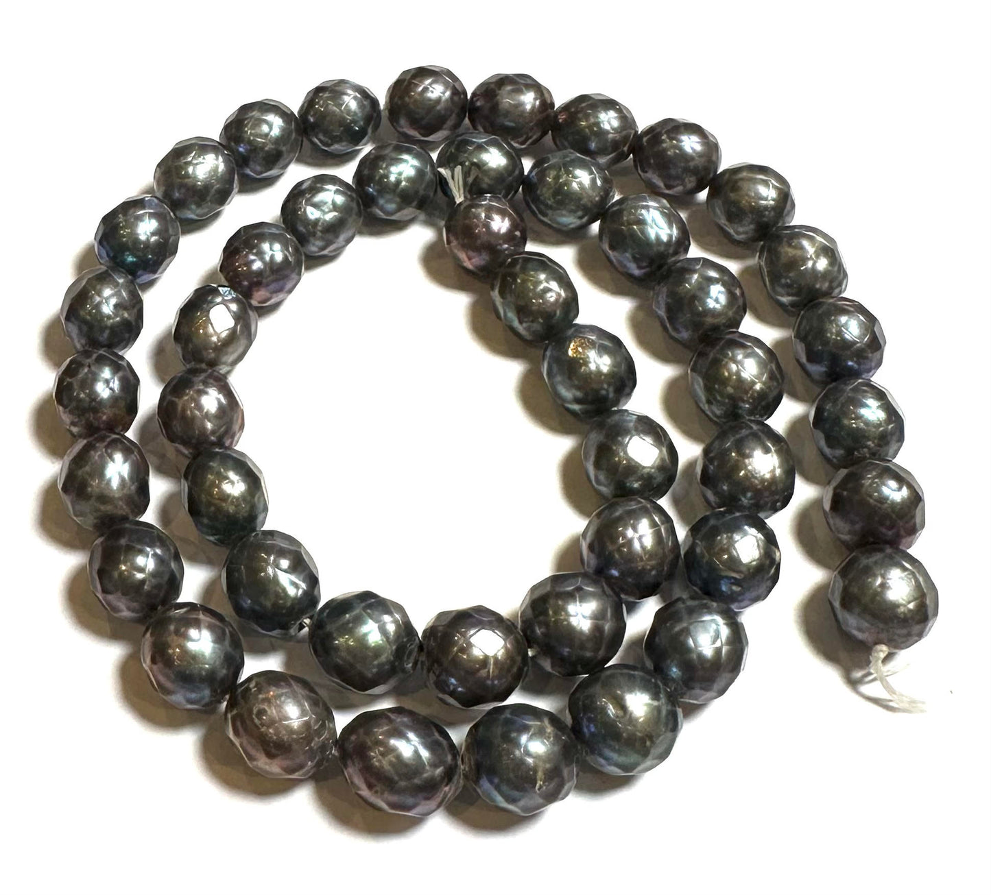 Faceted Peacock Gray Freshwater Pearl Bead Strand – 8mm Item #PB7856