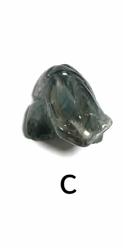 Blue Tara Frog Pocket Buddies — Hand Carved Crystal Frogs, Approx. 1 Inch NC7732