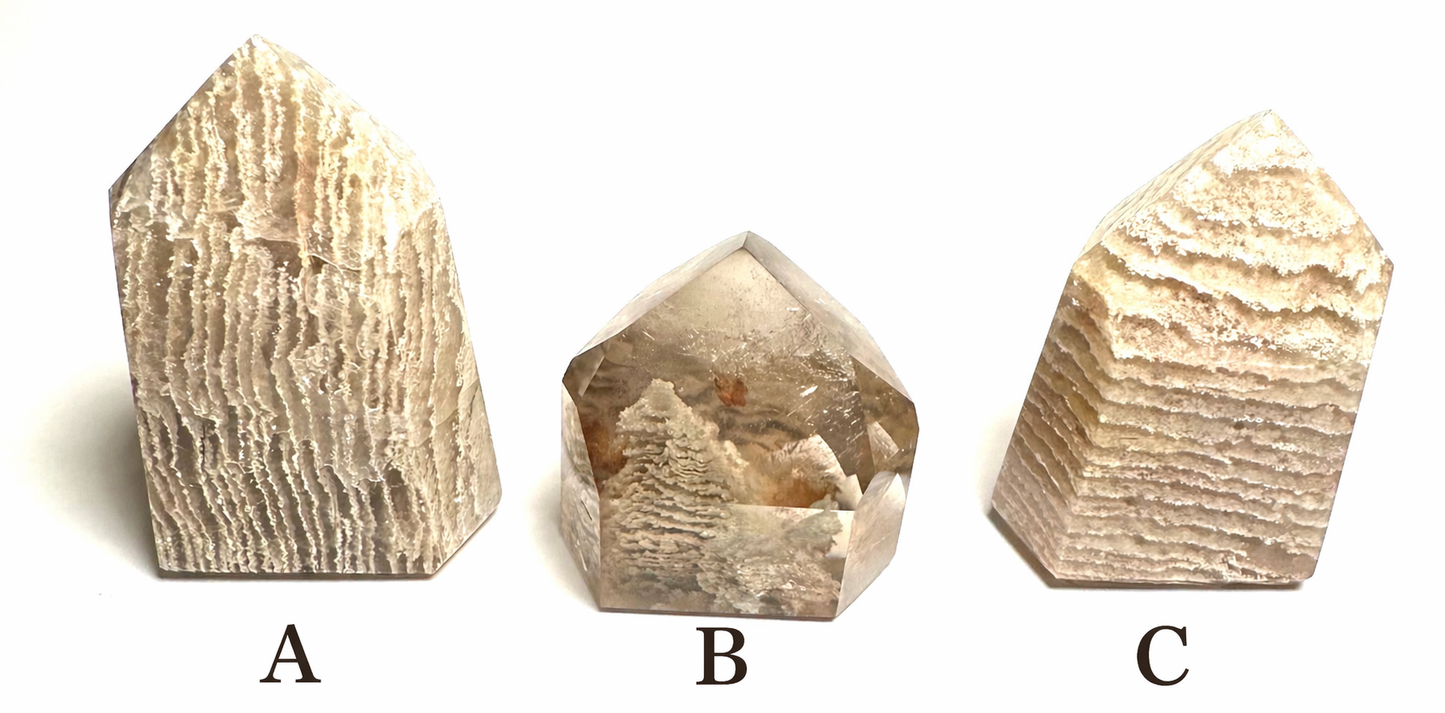 Thousand Layer Garden Quartz Towers (Lodalite) – Brazil Item #NC7807 A, B & C