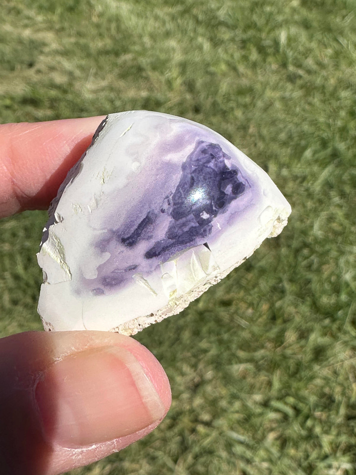 Genuine Tiffany Stone Nugget with Purple Polished Face and Natural Matrix NC7975