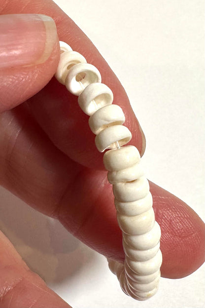 Vintage 1970s Genuine Puka Shell Beads 4–6mm • NOS New Old Stock • Made in the Philippines • SP7901