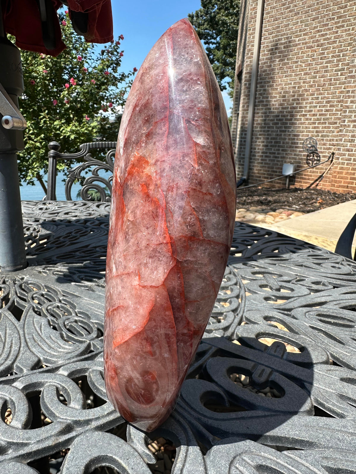 Giant Natural Fire Quartz Flame Statement Piece from Brazil 10.5 Inches 2.740 kg #NC7952