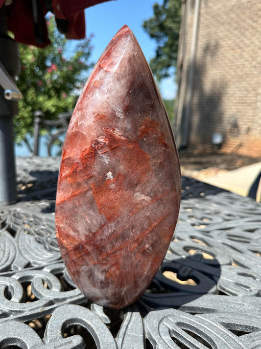Giant Natural Fire Quartz Flame Statement Piece from Brazil 10.5 Inches 2.740 kg #NC7952