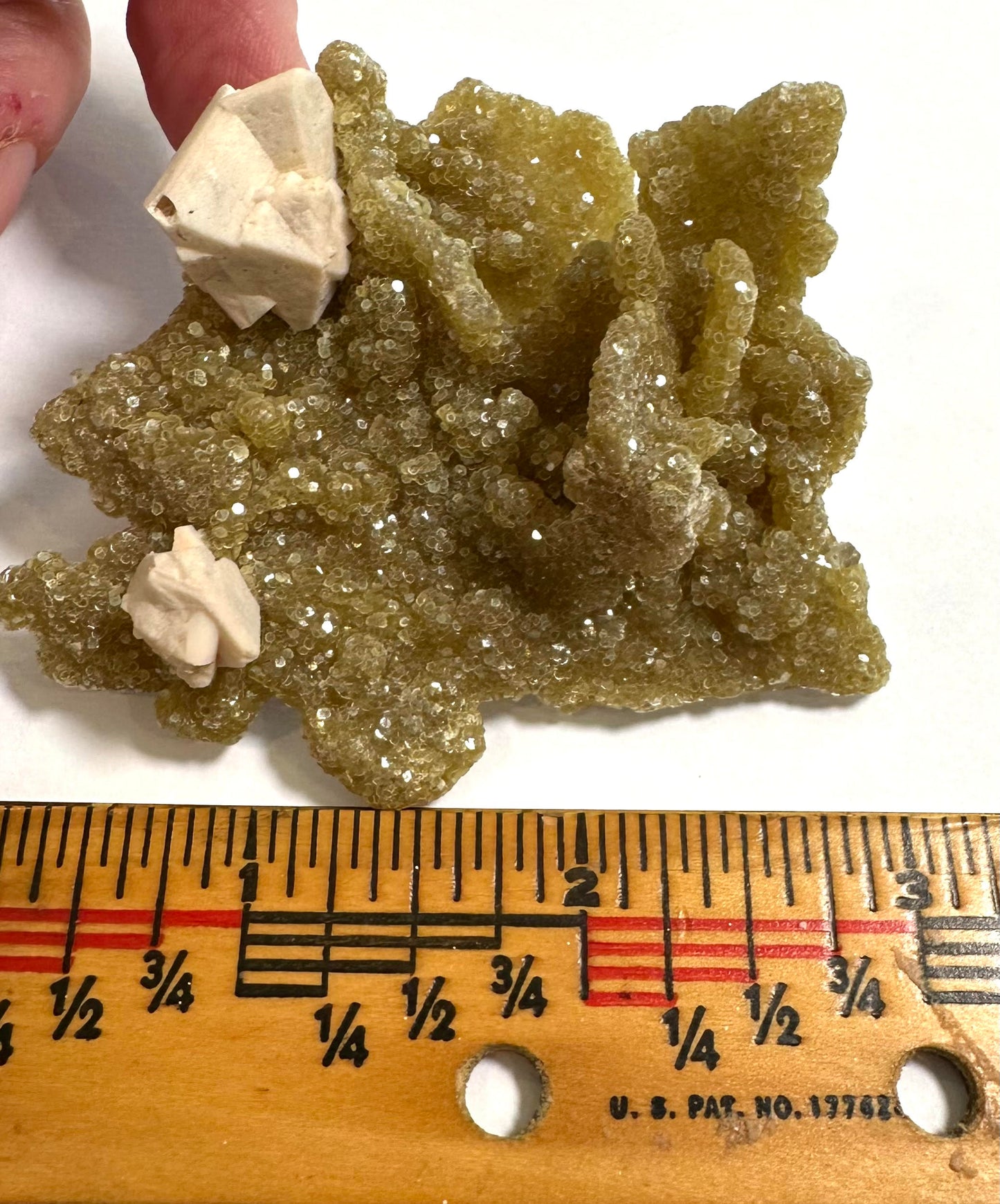 Golden Druzy Quartz with Calcite Showpiece 3" -  #NC7921