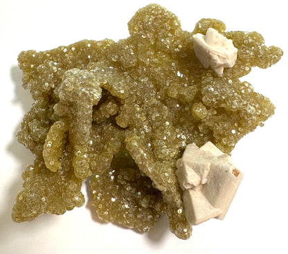 Golden Druzy Quartz with Calcite Showpiece 3" -  #NC7921