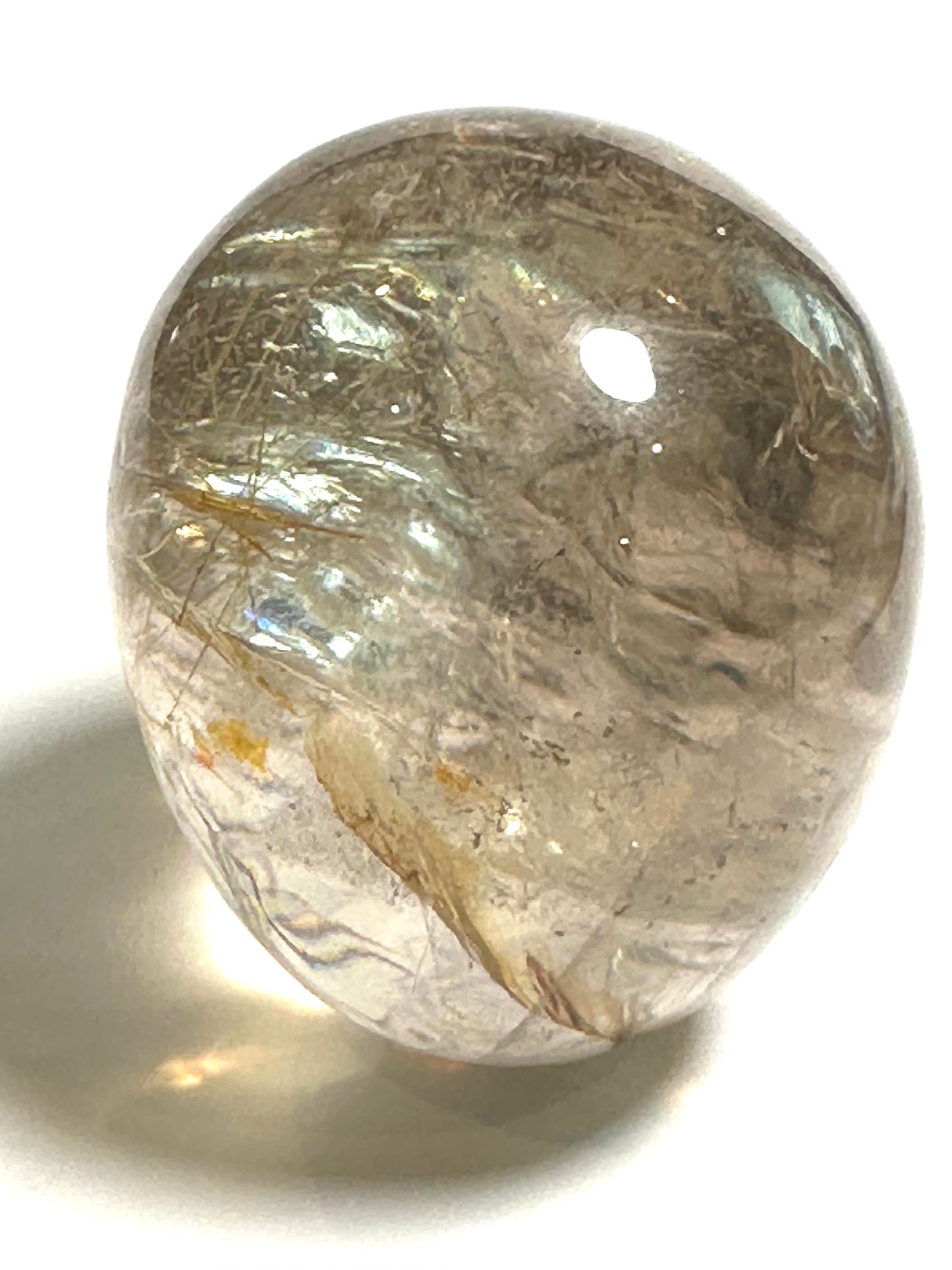 Golden Rutilated Quartz Magical Child Skull Master Carved by Leandro De Souza 1 5/8" x 1 3/4" x 2 1/4" Tall #NC7942