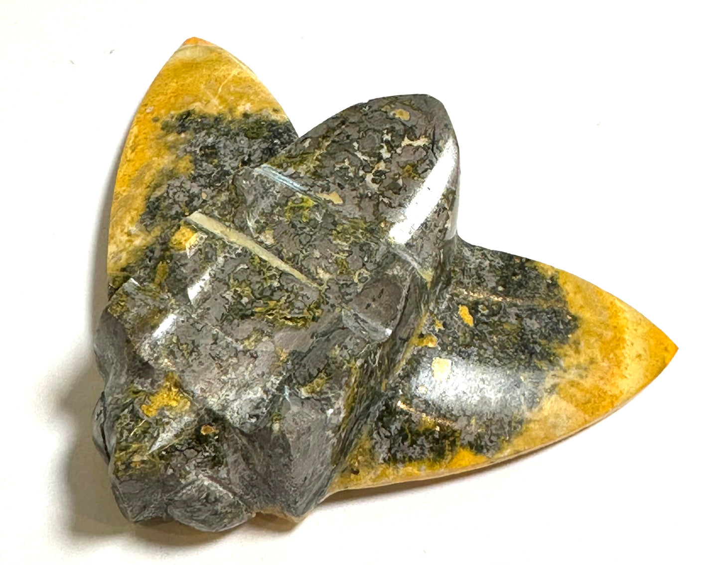 Golden Bumblebee Jasper Hand Carved Bee 2 x 1½ Inches #NC7699