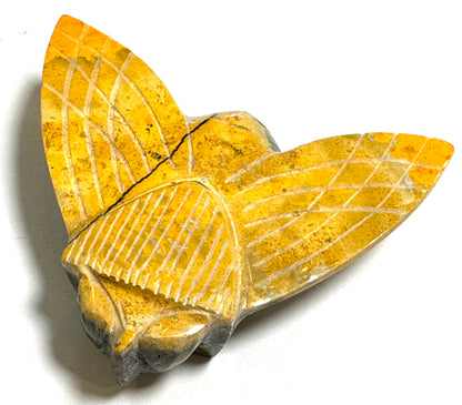 Golden Bumblebee Jasper Hand Carved Bee 2 x 1½ Inches #NC7699