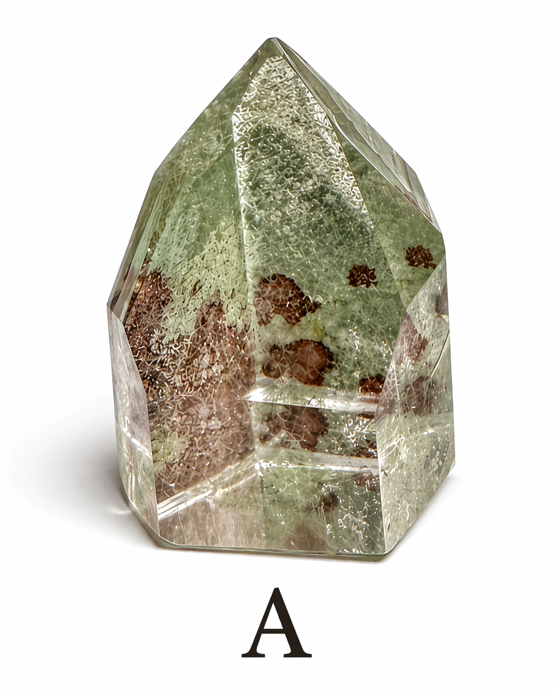 Green Lodolite Quartz Towers (Garden Quartz) – Brazilian Scenic Quartz Points | NC7808 A–C