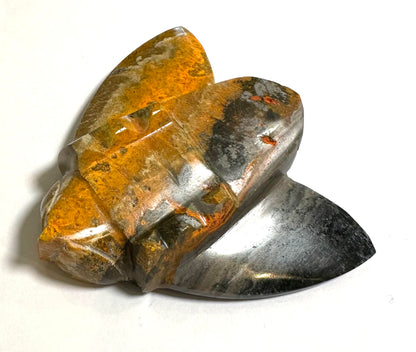 Hand Carved Bumblebee Jasper Bumblebee 2½ x 2 Inches #NC7694