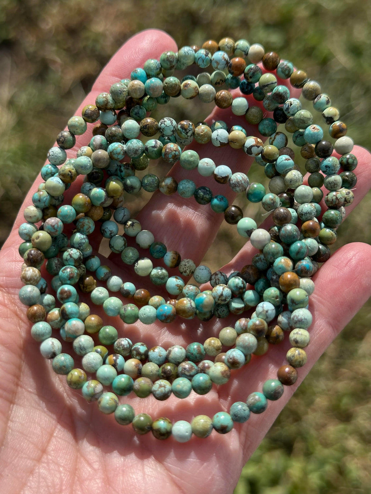 Hubei Turquoise Mala Bracelet 4mm MALA24