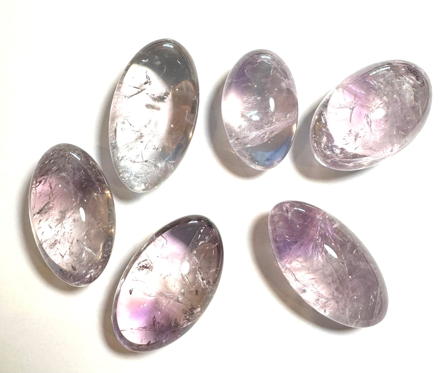 Light Amethyst Shiva Palm Stone – Himalayan Crystal 1.5" – 2" in length- NC7729