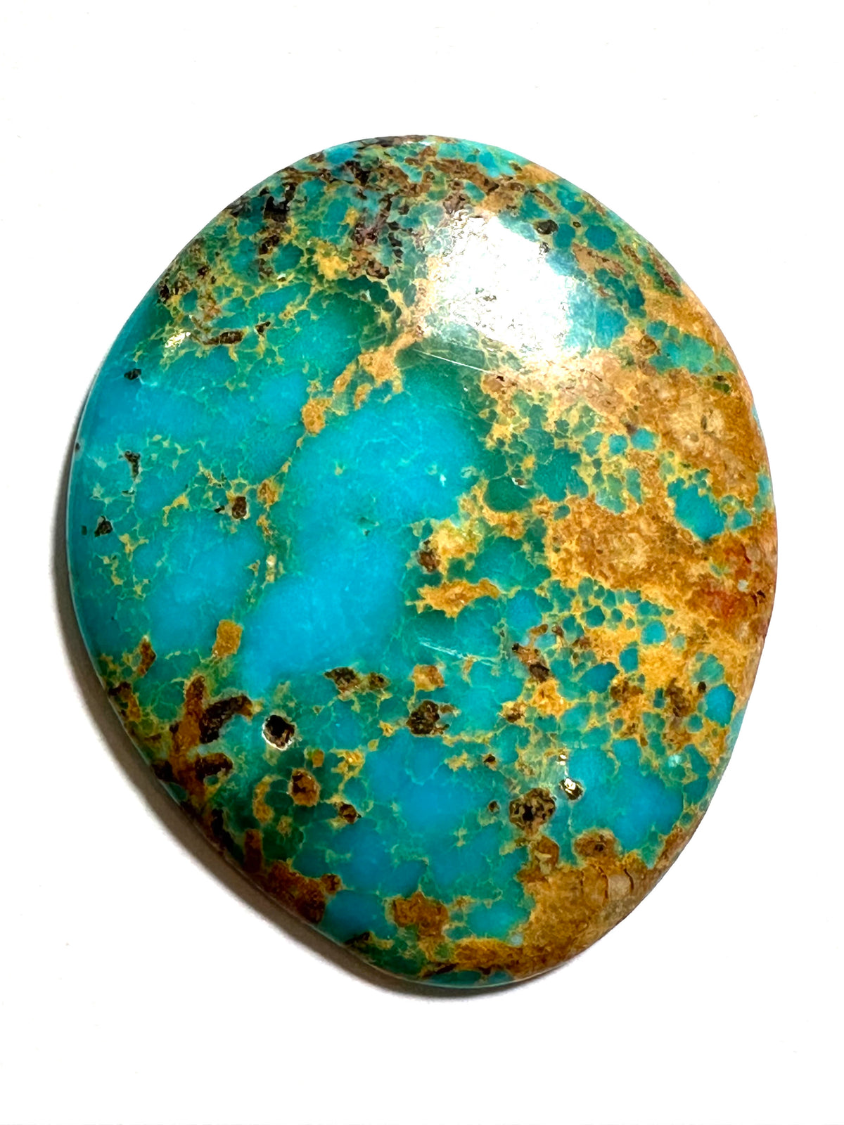 Hubei Turquoise Freeform Cabochon 33 × 39 mm #CAB8001
