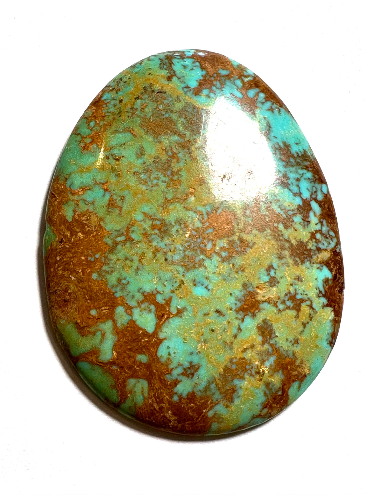Hubei Turquoise Freeform Cabochon 31 x 42mm #CAB8003