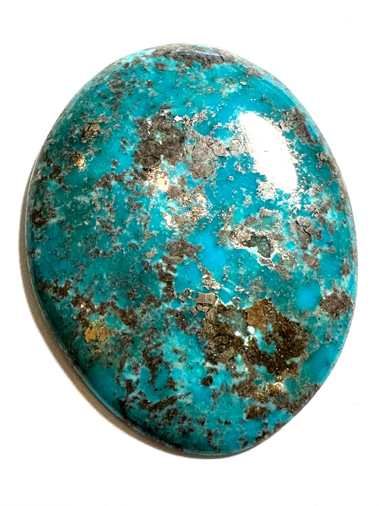 Hubei Turquoise Freeform Cabochon 31 x 40mm #CAB8006