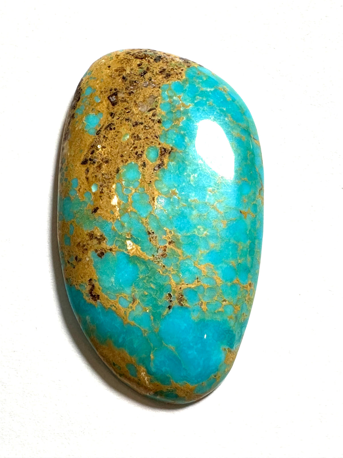 Hubei Turquoise Freeform Cabochon 22 x 40mm #CAB8005