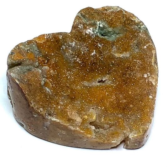 One of a Kind Natural Rough Cut Chrysoprase Druzy Heart Cabochon-47 x 44mm (CAB4584)
