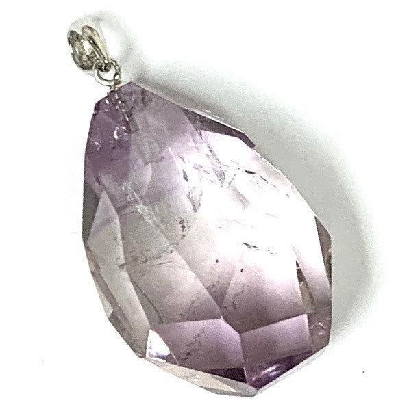 Faceted Amethyst Nugget Pendants with Sterling Silver Bail