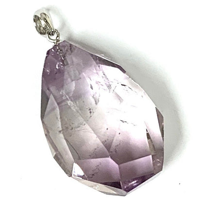 Faceted Amethyst Nugget Pendants with Sterling Silver Bail