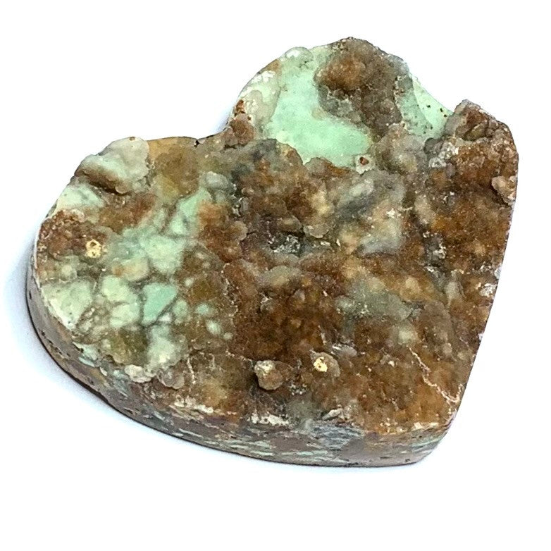 One of a kind Natural Rough Cut Chrysoprase Druzy Cabochon-49 x 43 x 14mm (CAB4586)