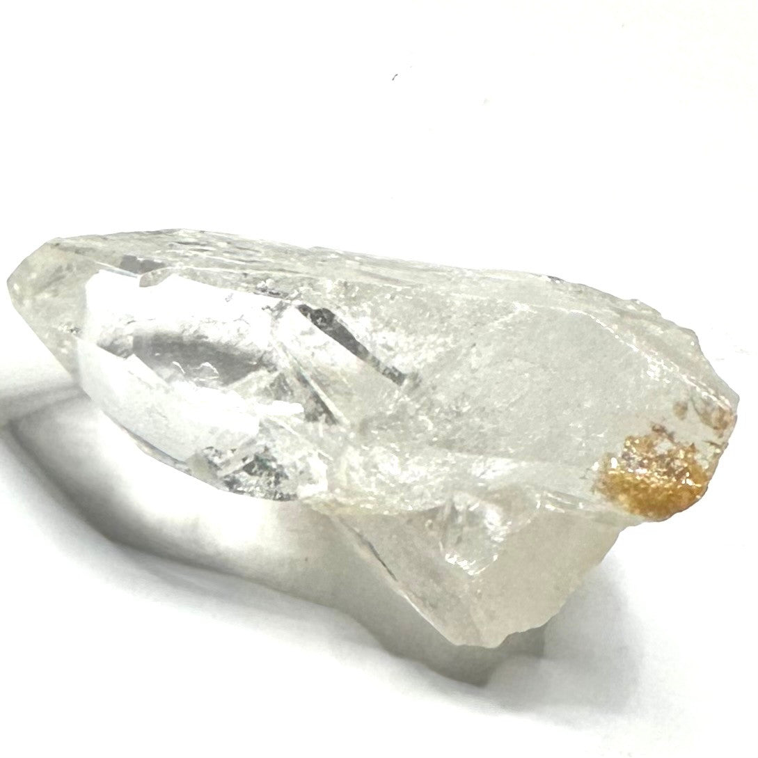 "Penetrator" Manifestation Quartz Crystal with Rainbow Inclusions Pocket Stone-1 1/2 x 3/4"-NC7324