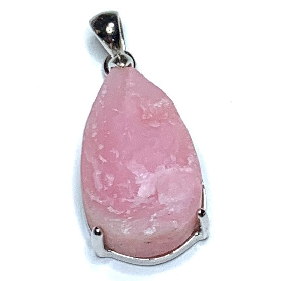 Pink Opal and Sterling Silver Teardrop Pendants-A Grade-22 x 12mm Avg. (P3334)