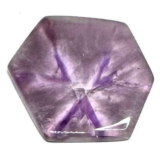 RARE-One of a Kind Trapiche Amethyst Slice-39 x 33mm