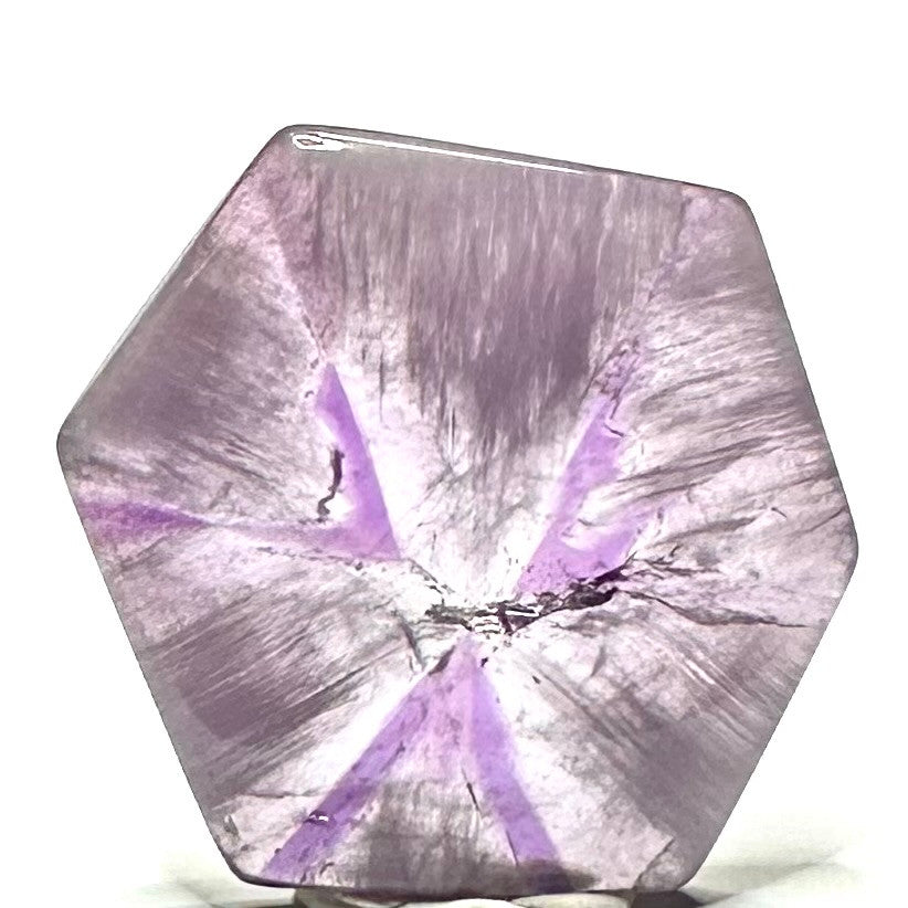 RARE-One of a Kind Trapiche Amethyst Slice-39 x 33mm