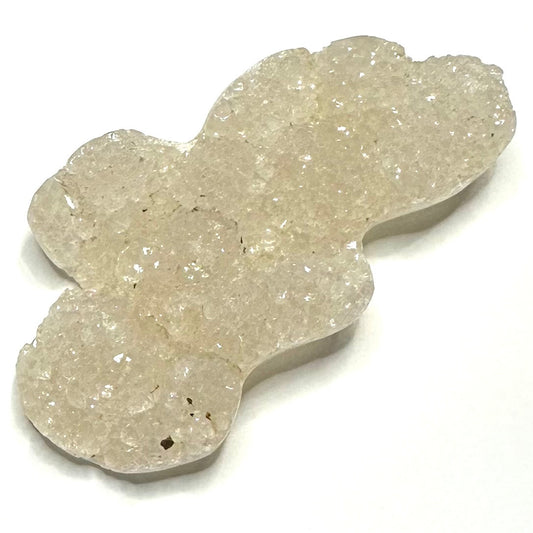 One of a Kind Snow Druzy Stone-2 1/2 x 1 1/2mm (NC6004)