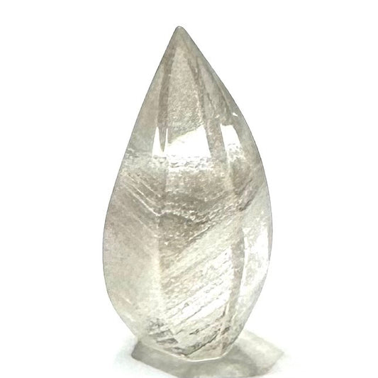 One of a Kind Phantom Quartz Crystal Flame Tower with Rainbow Inclusions-29 x 14mm (NC6012)
