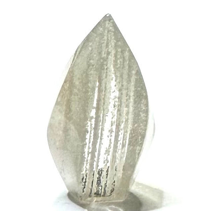 One of a Kind Phantom Quartz Crystal Flame Tower with Rainbow Inclusions-25 x 15mm (NC6014)