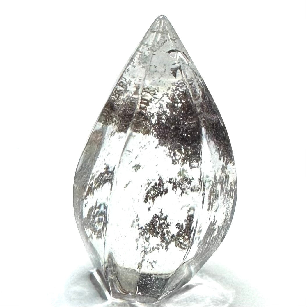 One of a Kind Phantom Quartz Crystal Flame Tower with Rainbow Inclusions-26 x 15mm (NC6017)