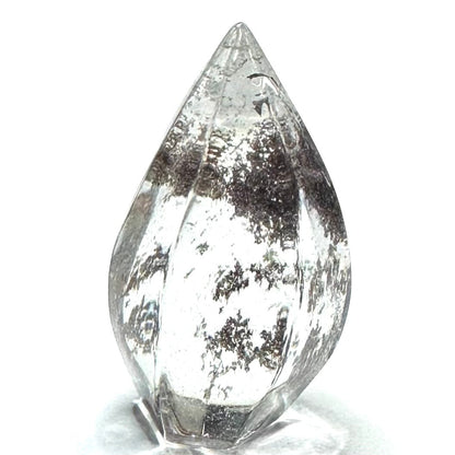 One of a Kind Phantom Quartz Crystal Flame Tower with Rainbow Inclusions-26 x 15mm (NC6017)