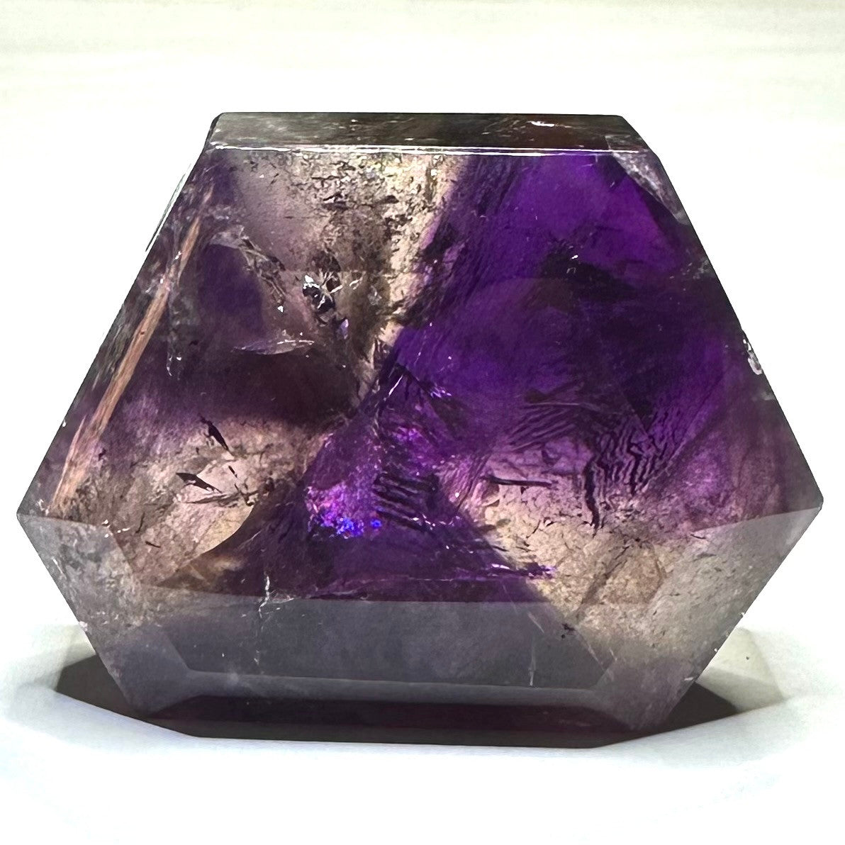 One of a Kind Quality Ametrine with Rainbow Inclusions Freeform Stone-58 x 44 x 24mm (NC6026)