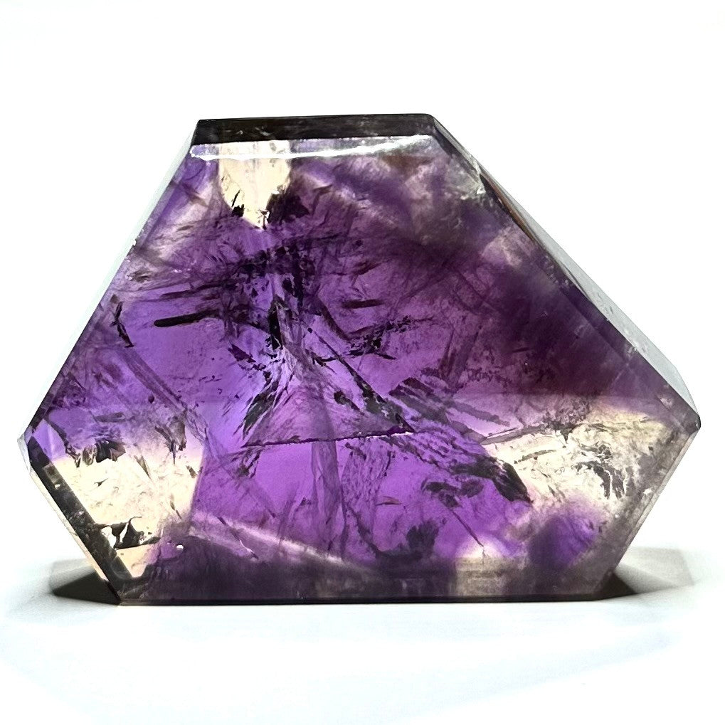 One of a Kind Quality Ametrine with Rainbow Inclusions Freeform Stone-70 x 52 x 12mm (NC6034)