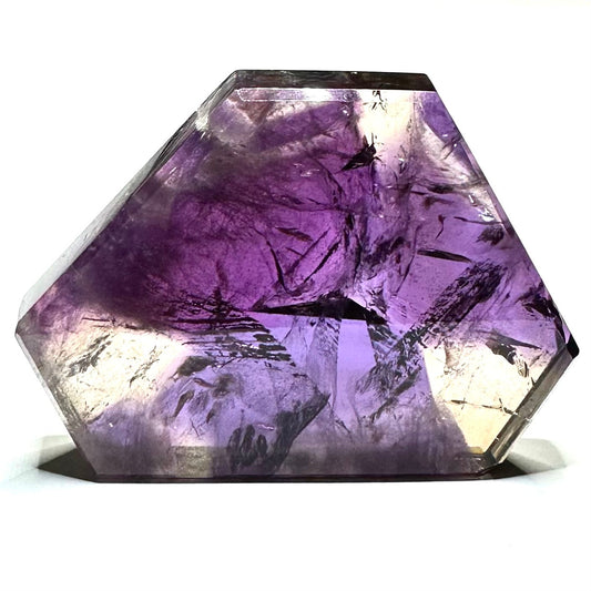 One of a Kind Quality Ametrine with Rainbow Inclusions Freeform Stone-70 x 52 x 12mm (NC6034)